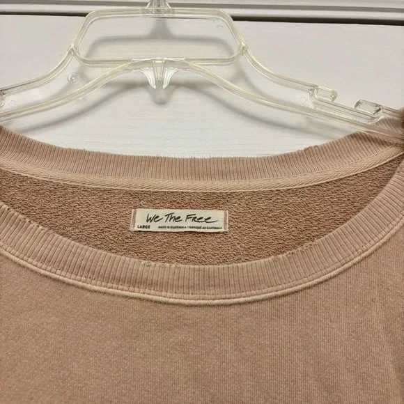 We The Free Camden Sweatshirt Oversized Loose Fit Beige Tan L - Picture 5 of 9